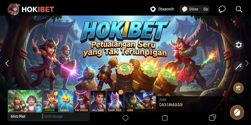 Screenshot gameplay HOKIBET menampilkan aksi petualangan yang mendebarkan.