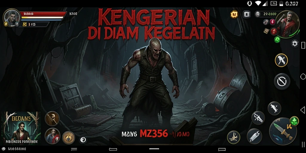 Screenshot menampilkan momen menegangkan dalam gameplay Horror MZ356.