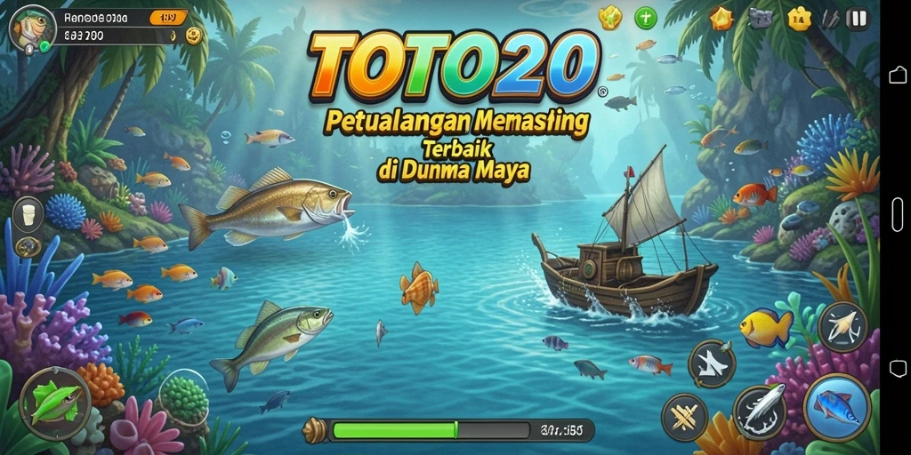 Screenshot TOTO20 menampilkan aksi memancing yang seru dan grafis yang menakjubkan.