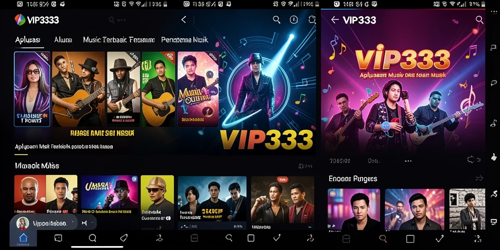 Tampilan gameplay VIP333 yang menarik dan intuitif untuk mendengarkan musik.