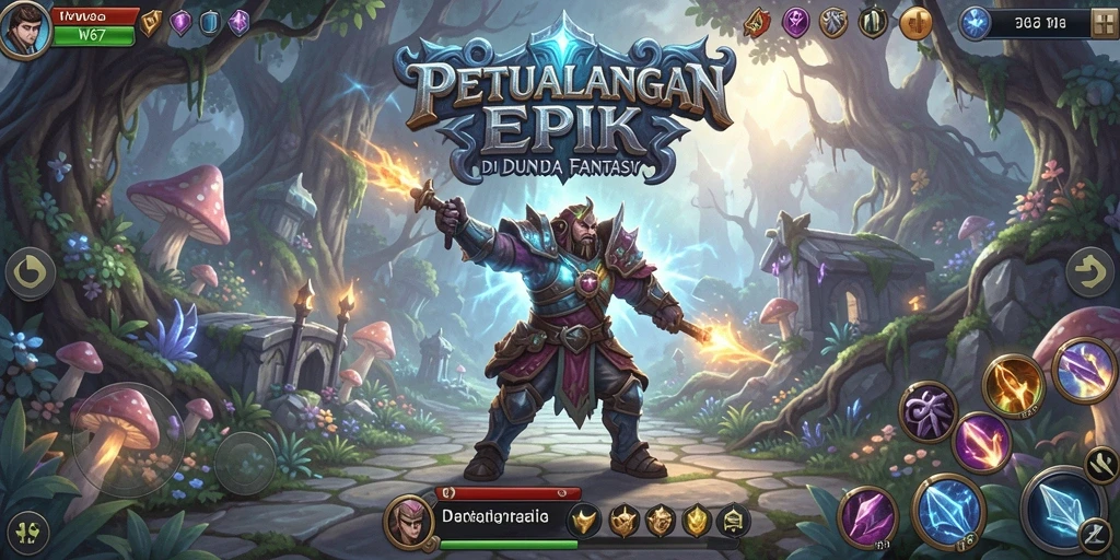 Menampilkan aksi pertarungan seru di dunia fantasi W67.